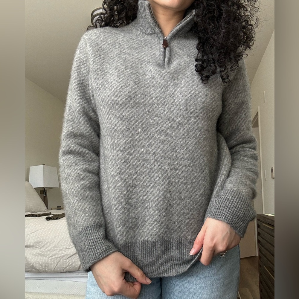 100% Cashmere Qaurter Zip